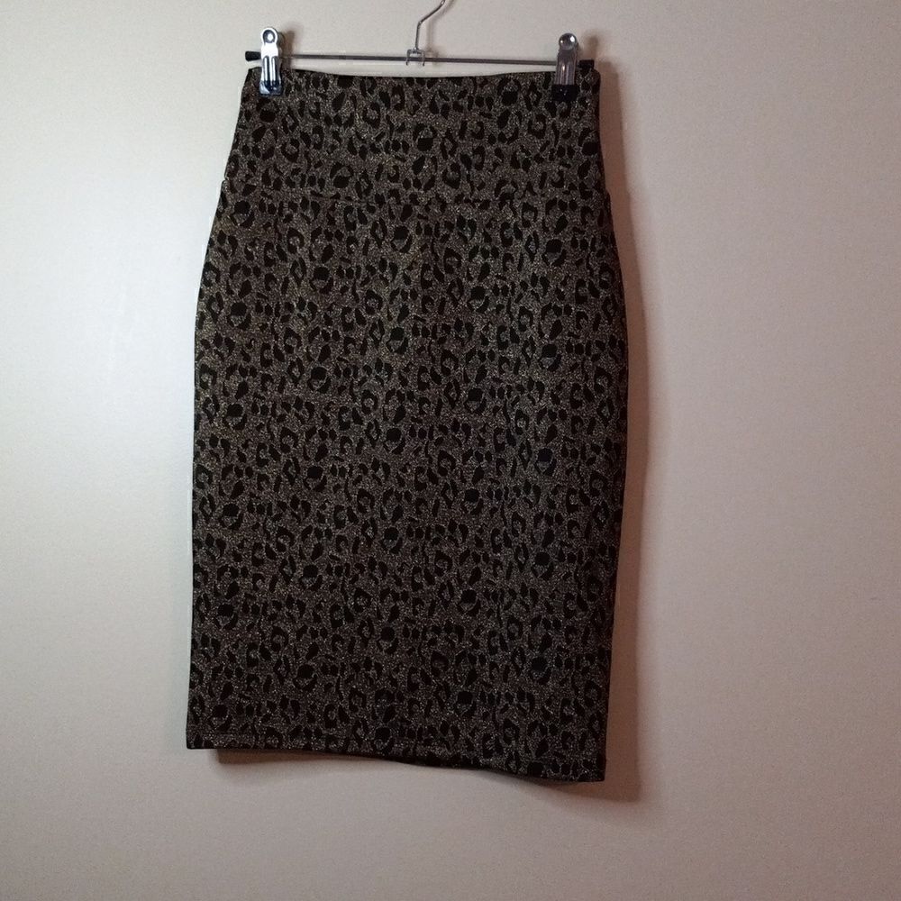 Animal Print Pencil Skirt 